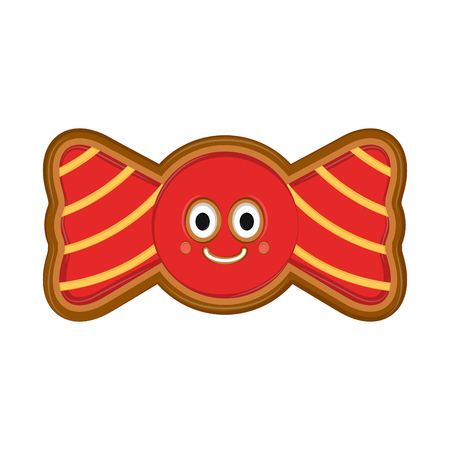 Happy bowtie gingerbread. Vector illustration designのイラスト素材