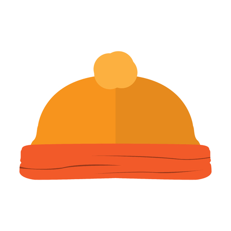 Isolated wool hat. Winter clothes. Vector illustration designのイラスト素材