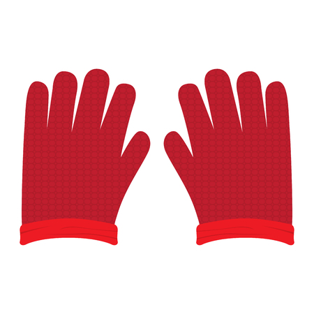 Isolated wool gloves. Winter clothes. Vector illustration designのイラスト素材