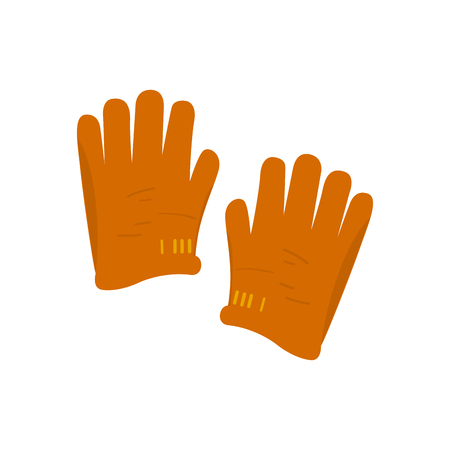 Isolated wool gloves. Winter clothes. Vector illustration designのイラスト素材