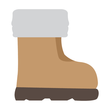 Isolated leather shoes. Winter clothes. Vector illustration designのイラスト素材