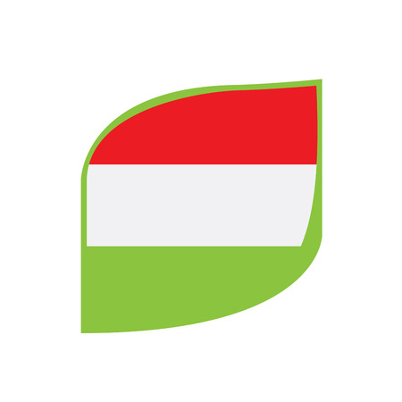 Isolated flag of Hungary. Vector illustration designのイラスト素材