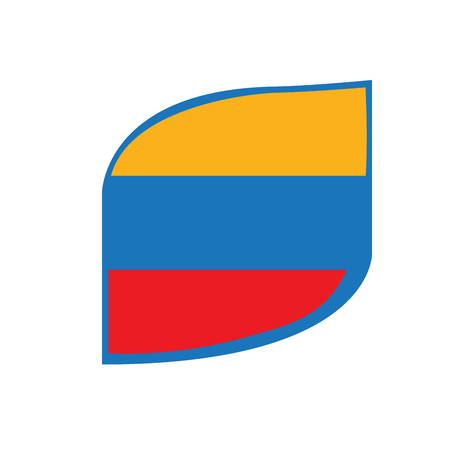 Isolated flag of Colombia. Vector illustration designのイラスト素材