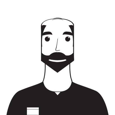 Isolated silhouette of a man avatar. Vector illustration designのイラスト素材