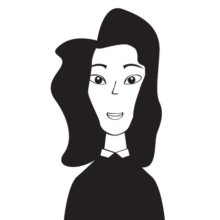 Isolated silhouette of a woman avatar. Vector illustration designのイラスト素材