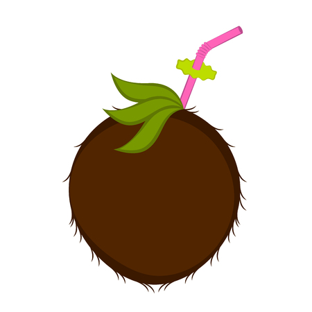 Isolated coconut cocktail image. Vector illustration designのイラスト素材