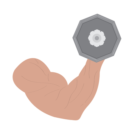 Fitness concept. Arm lifting a weight. Vector illustration designのイラスト素材