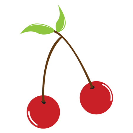 Isolated videogame cherry fruit icon. Vector illustration designのイラスト素材