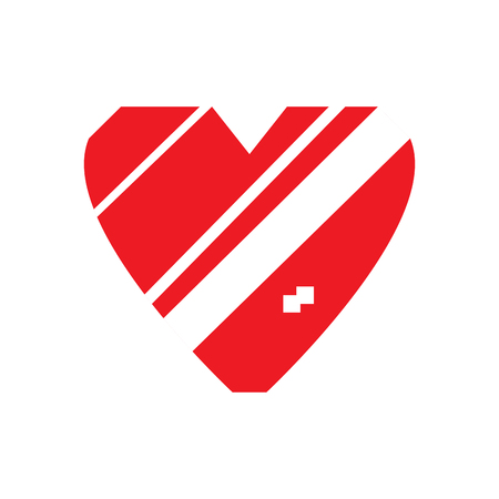Isolated videogame heart icon. Vector illustration designのイラスト素材