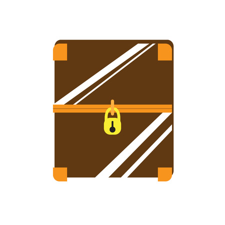 Isolated videogame treasure chest. Vector illustration designのイラスト素材