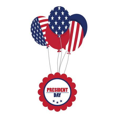 Isolated president day label. Vector illustration designのイラスト素材
