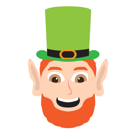 Avatar of a happy irish elf. Vector illustration designのイラスト素材