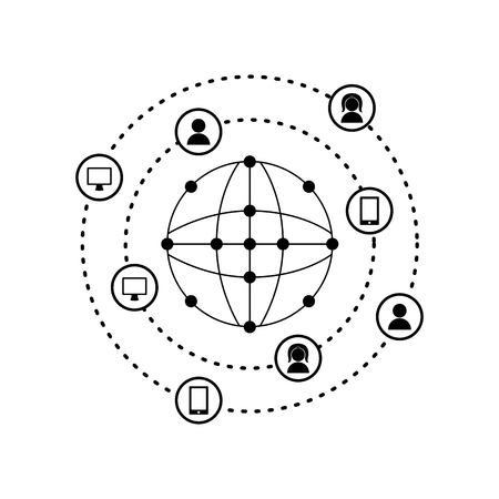 Isolated social network icon. Vector illustration designのイラスト素材