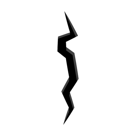 Isolated wall crack image. Vector illustration designのイラスト素材