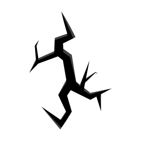 Isolated wall crack image. Vector illustration designのイラスト素材