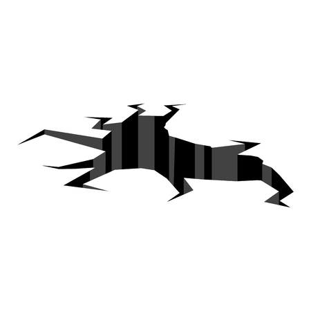 Isolated wall crack image. Vector illustration designのイラスト素材