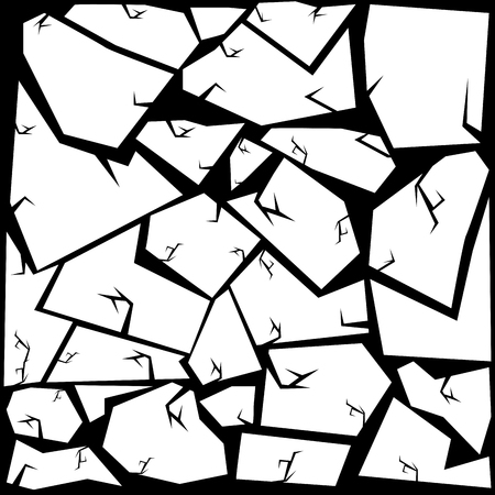 Isolated wall crack image. Vector illustration designのイラスト素材