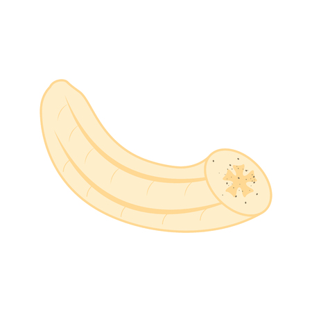 Isolated peeled banana image. Vector illustration designのイラスト素材