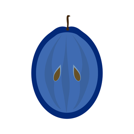 Isolated cut blueberry image. Vector illustration designのイラスト素材
