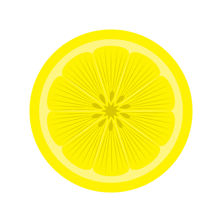 Isolated cut lemon image. Vector illustration designのイラスト素材