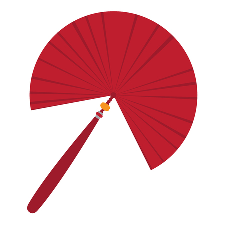 Isolated asian hand fan image. Vector illustration designのイラスト素材