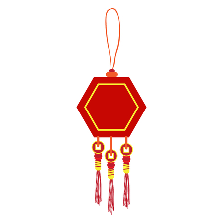 Isolated chinese lamp image. Vector illustration designのイラスト素材