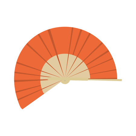 Isolated asian hand fan image. Vector illustration designのイラスト素材