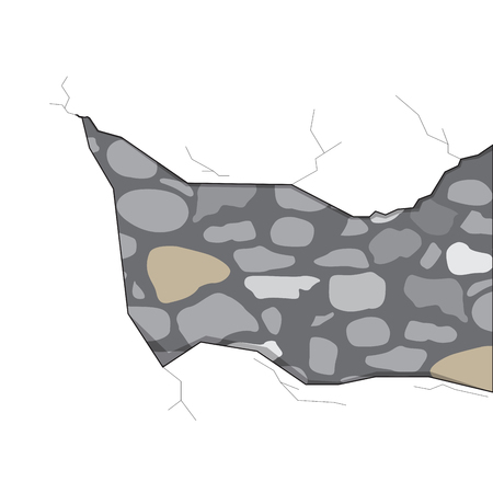 Isolated stone wall crack. Vector illustration designのイラスト素材