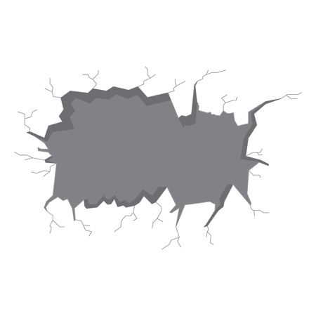 Isolated wall crack image. Vector illustration designのイラスト素材