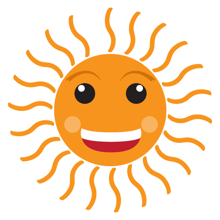 Isolated happy sun image. Vector illustration designのイラスト素材