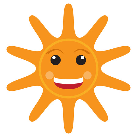 Isolated happy sun image. Vector illustration designのイラスト素材