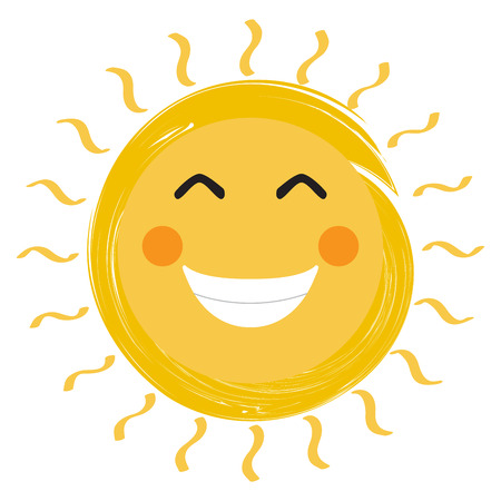 Isolated happy sun image. Vector illustration designのイラスト素材