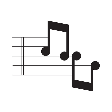 Isolated music pentagram image. Vector illustration designのイラスト素材