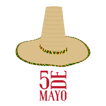 Cinco de mayo. Mexican hat. Vector illustration designのイラスト素材