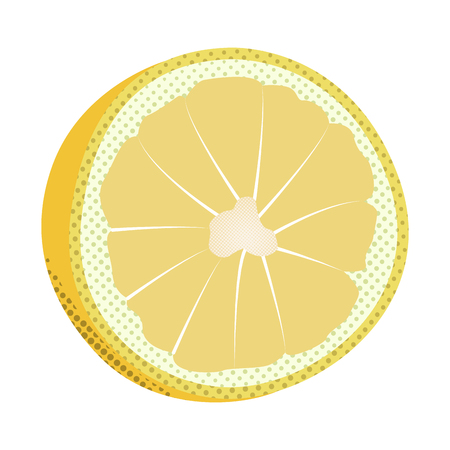 Isolated cut lime. Halftone style. Vector illustration designのイラスト素材