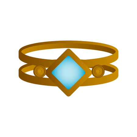 Isolated gold bracelet image. Vector illustration designのイラスト素材