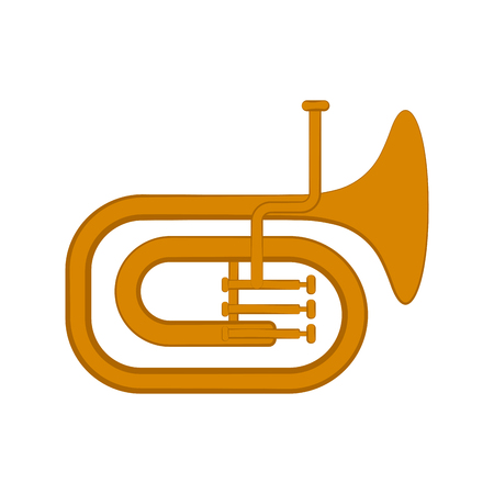 Isolated tuba icon. Musical instrument. Vector illustration designのイラスト素材