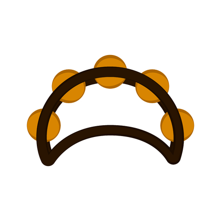 Isolated tambourine icon. Musical instrument. Vector illustration designのイラスト素材
