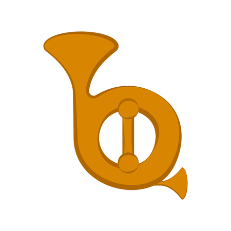 Isolated french horn icon. Musical instrument. Vector illustration designのイラスト素材