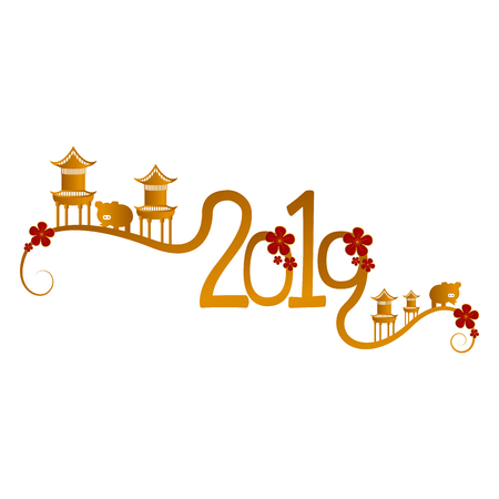 Chinese new year banner. Vector illustration designのイラスト素材