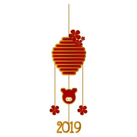 Chinese new year banner. Vector illustration designのイラスト素材