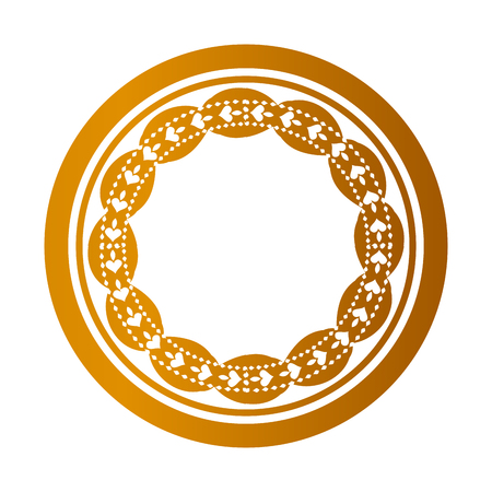 Isolated empty gold label. Vector illustration designのイラスト素材