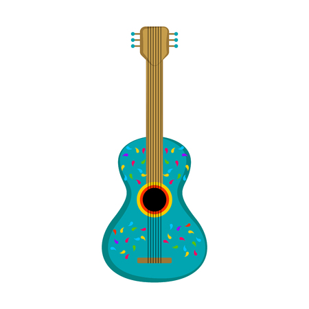 Isolated cute guitar image. Vector illustration designのイラスト素材