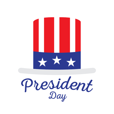 Isolated american hat. President day. Vector illustration designのイラスト素材