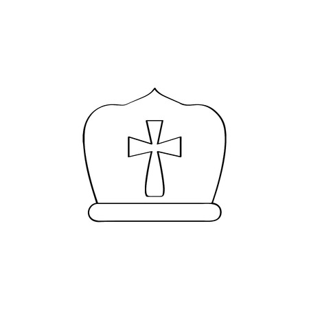 Outline of a pope hat. Vector illustration designのイラスト素材