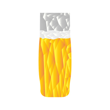 Isolated polygon beer glass. Vector illustration designのイラスト素材