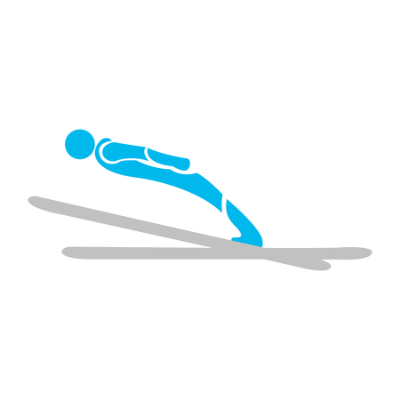 Isolated skiing people icon. Vector illustration designのイラスト素材