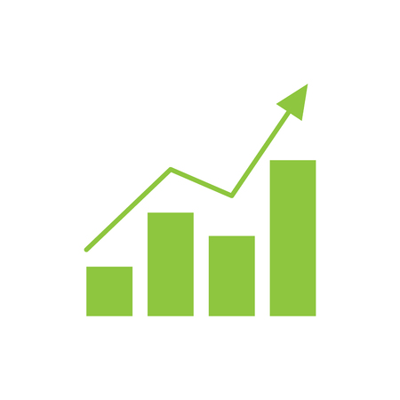 Isolated success business graph. Vector illustration designのイラスト素材