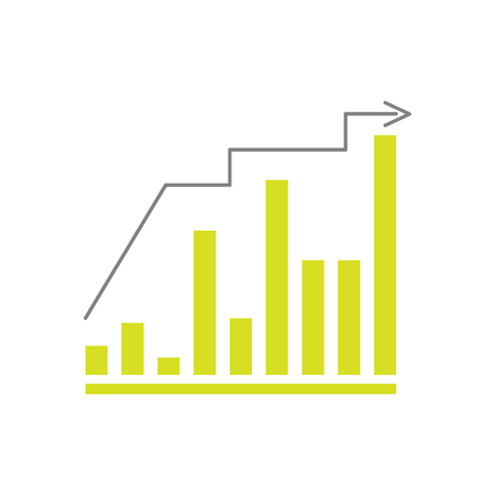 Isolated success business graph. Vector illustration designのイラスト素材