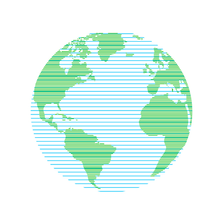 Isolated earth planet. Lined. Vector illustration designのイラスト素材